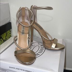 Steve Madden Gold Strappy Heels